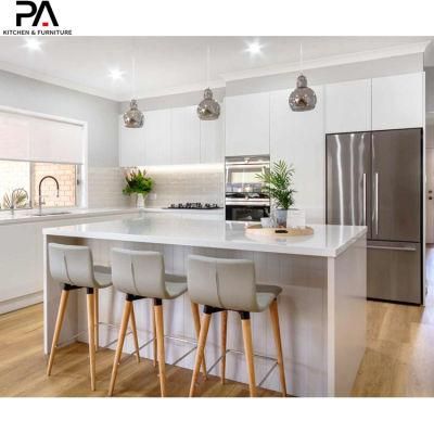 Australian Modern Modular High Gloss 2 Pack White Kitchen Cabinet Designs Furniture