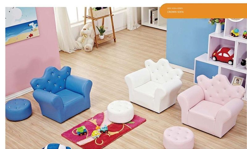 Living Room Baby Sofa Leather Kids Sofa, Day Care Center Sofa, Child Care Center Sofa, Cartoon Baby Sofa, Children Cute and Lovely Single Sofa