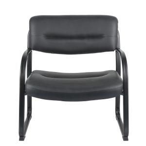 Black Dining Chair for Home/Hotel/Restaurant with Bonded Leather Upholstered and Armrest
