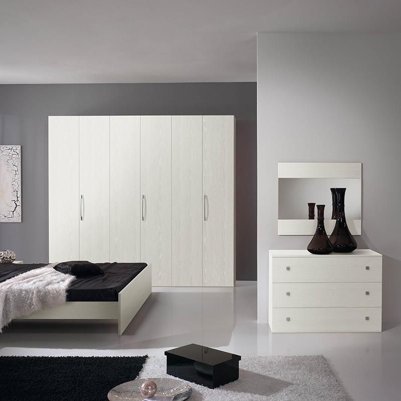 Home Furniture Modern Bed Furniture Bedroom Sets 4 Door Wardrobe