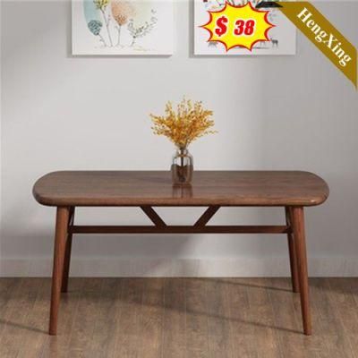 New Design Modern Restaurant Furniture Oak Solid Longwooden Dining Table Set