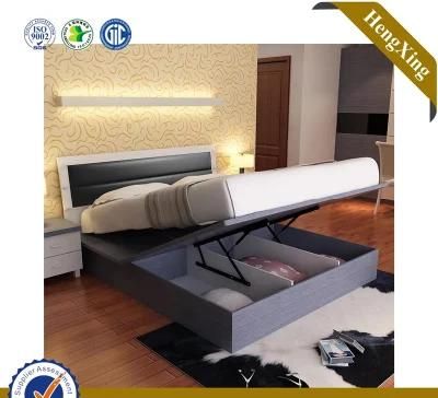 Modern Designs Children Wooden Furniture Leather Headboard Double Loft Kids Wood Beds