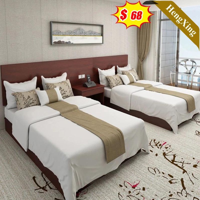 Popular Cheap Price Commercial Hotel Bedroom Furniture Twin Bed Single Bed