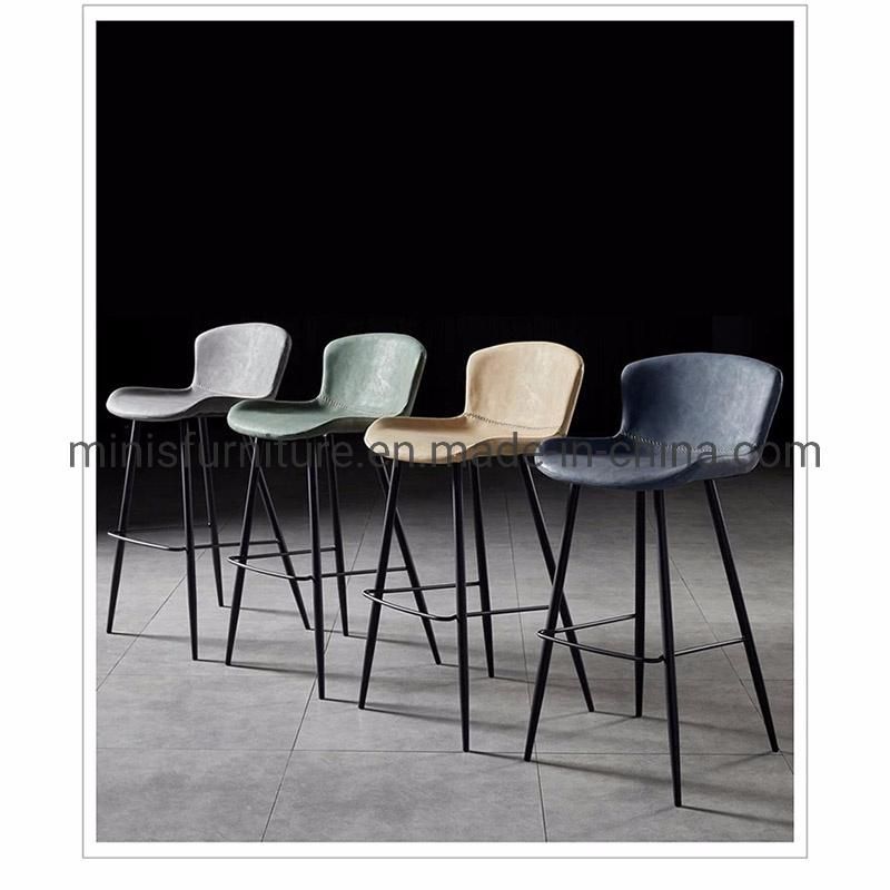 (MN-MBC30) fashion Home Pub Modern Leather Metal Legs Bar Chair Furniture