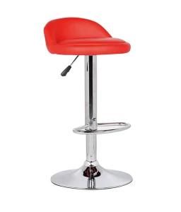 PU Height Adjustable Swivel Commercial Bar Chair with Chromed Base