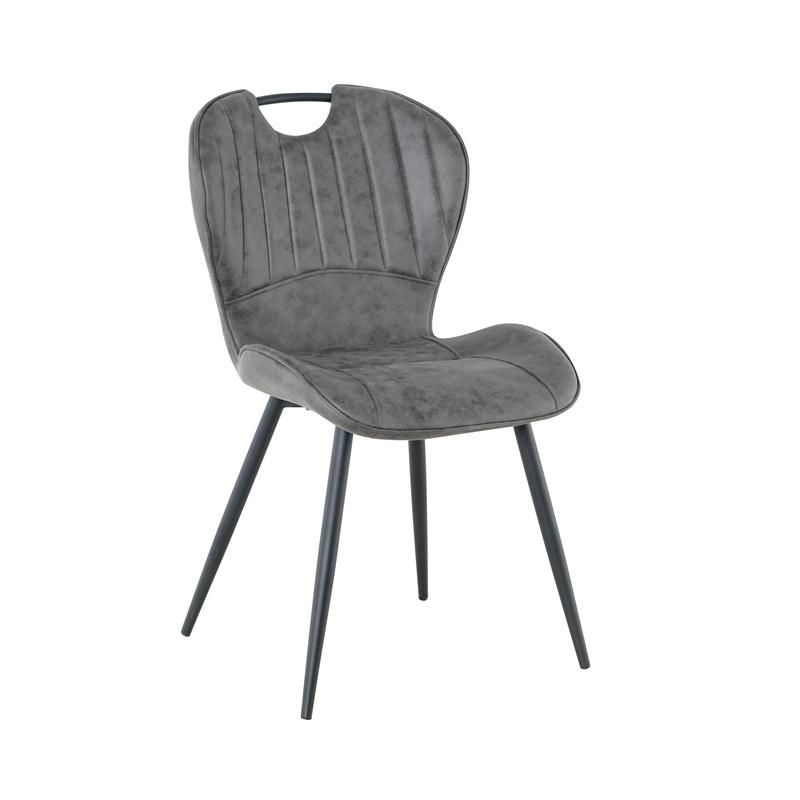 Dining Room Furniture Nordic Design Restaurant Grey PU Leather Dining Chairs