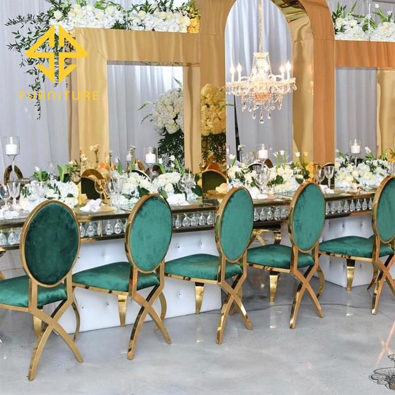 Sawa Luxury Wedding Banquet Hotel Multi-Color Cross-Leg Velvet Dining Chair