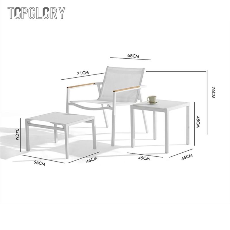 Outdoor Home Garden Waterproof Leisure Furniture Table and Chair with Pedal