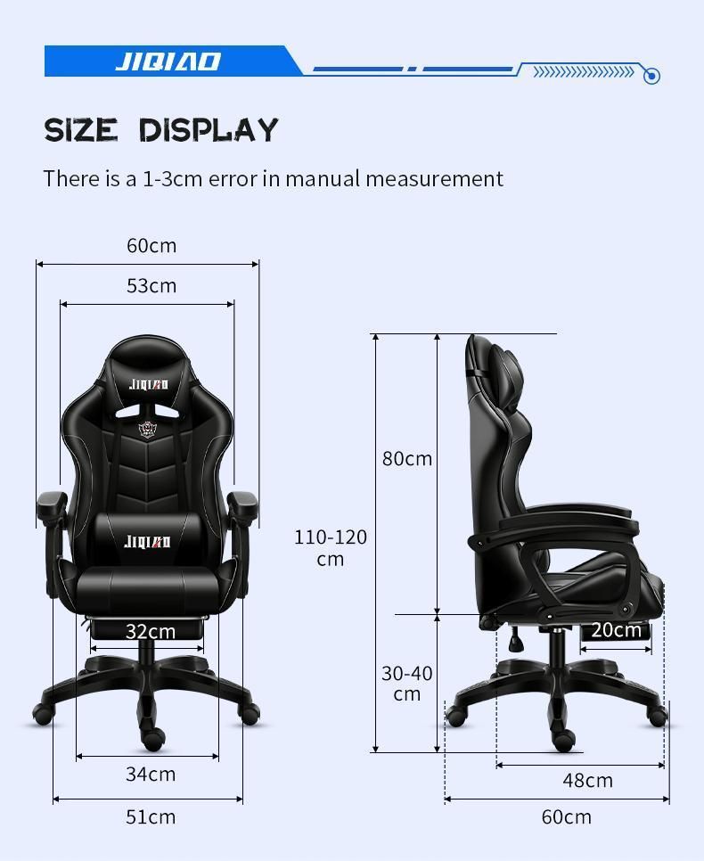 Hot-Selling Custom PC Racing Computer Reclining Leather Silla Gamer Office Gaming Chair with Footrest