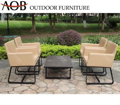 Modern Outdoor Garden Home Hotel Resort Restaurant Cafe Dining 4 Seater Chair Furniture with Coffee Table