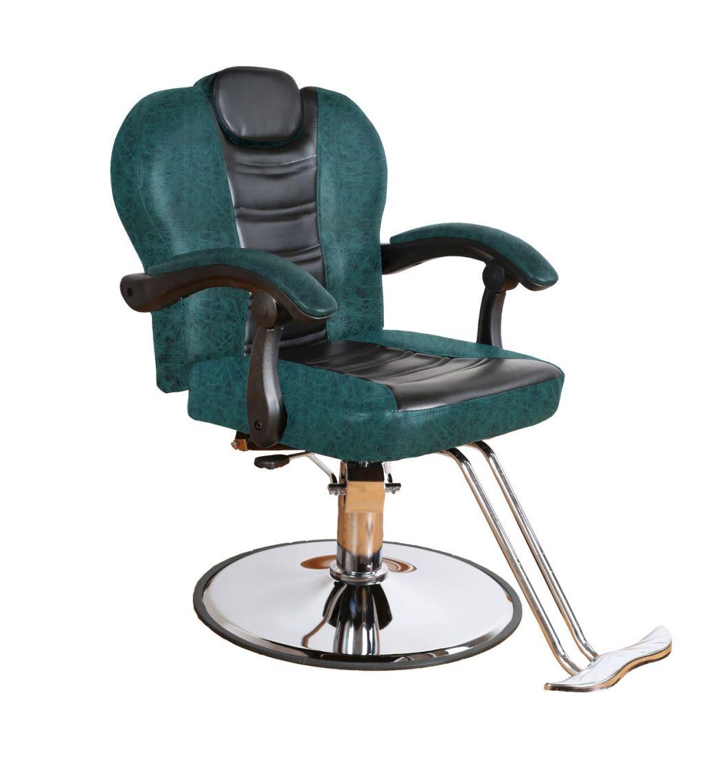 Hl-1187 Salon Barber Chair for Man or Woman with Stainless Steel Armrest and Aluminum Pedal