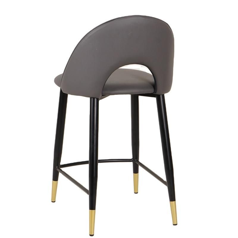 Hot Sale Modern Fabric High Bar Stools PU Leather Bar Chair for Kitchen Bistro Restaurant Coffee Shop Use