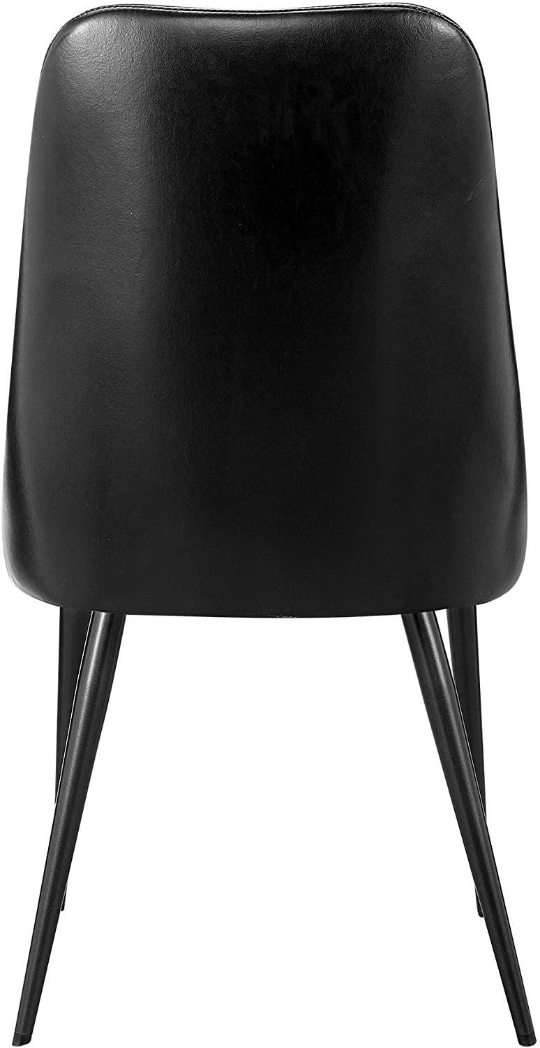Latest Design Leather Modern Cafe Shop Restaurant Furniture Industrial Metal Leg Dining Chair Leather