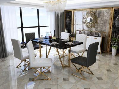 Factory Direct Luxurystainless Steel Dining Table Restaurant Furniture for Home Hotel