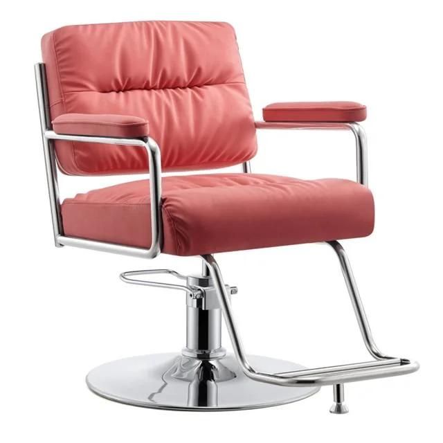 Hl-7262 Salon Barber Chair for Man or Woman with Stainless Steel Armrest and Aluminum Pedal