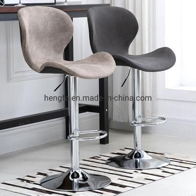 High Quality Metal Frame Offcie Chairs Furniture Leather Upholstered Bar Chairs