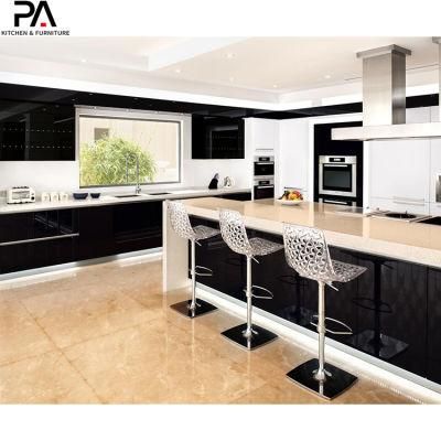 High Gloss Black and White All in One Made Custom Kitchen Furniture