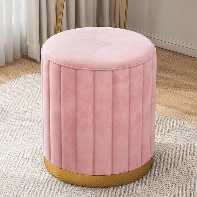 Nordic Home Living Room Furniture Sofa Chair Light Luxury Cosmetic Stool Household Round Stool