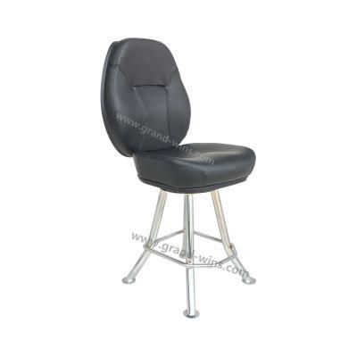 Modern Miami Casino Stool in Black Powder Coated Base