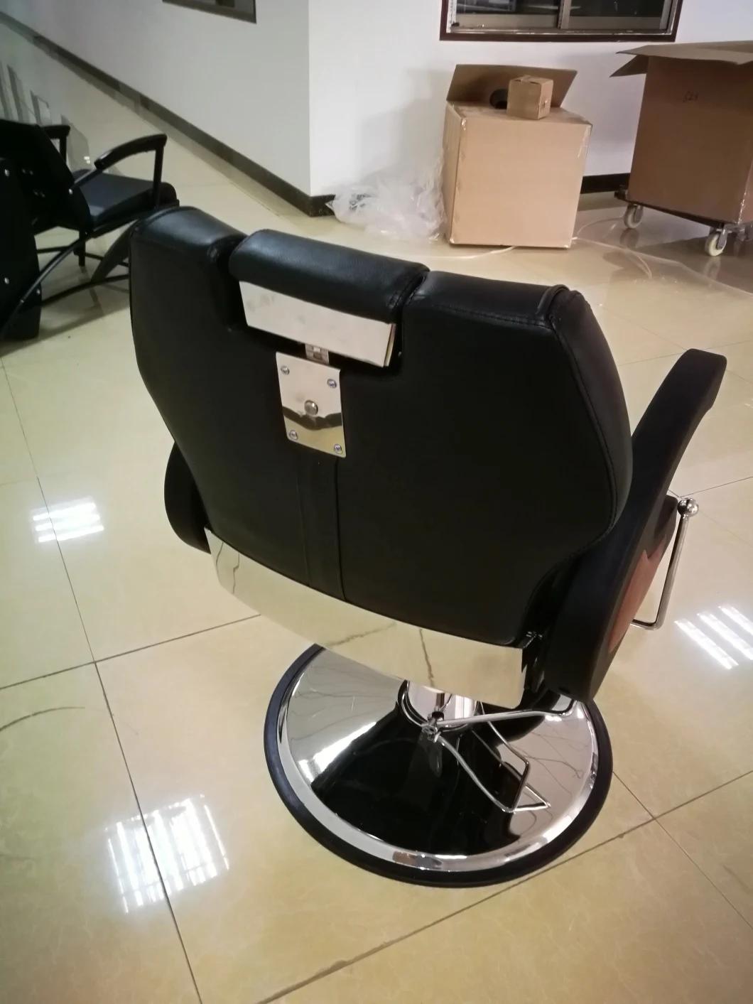 Hl-9254b Salon Barber Chair for Man or Woman with Stainless Steel Armrest and Aluminum Pedal