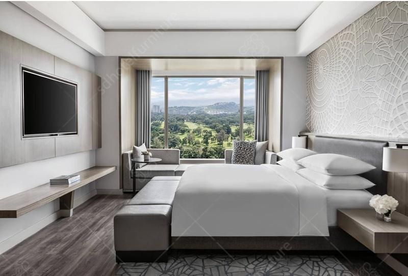 Customized Luxury Contemporary Hilton Hotel Bedroom Furniture Set for 5 Star Hotel