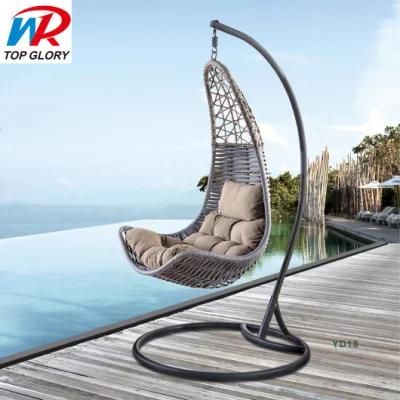 Elegant and Modern Patio Rattan Wicker Furniture Resin Outdoor Swing Chair Furniture