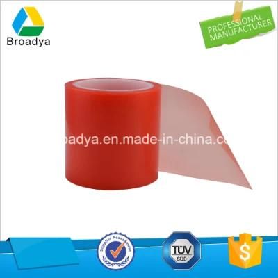 Jumbo Roll Adhesive Red Double Sided Transparent Pet Tape (BY6965R)