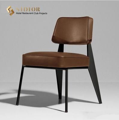 High Foam Fabric Modern Low Back Solid Wood Dining Chairs for Hotel