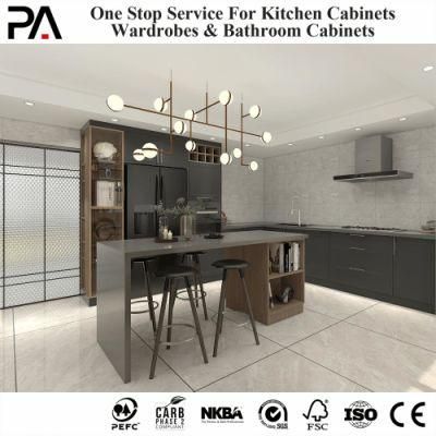 PA Sink Industrial Prefabricated Classical China Fitted Morden Kitchen Cabinet Design