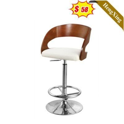 PU Leather Swivel High Adjustable Contemporary Counter Bar Stool Chair with Footrest