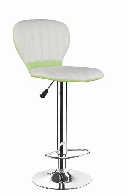 Best Seller White PU Chrome Footrest Bar Stool