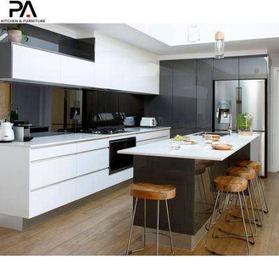 Australian White Glossy 2 PAC Finish Modern Kitchen Cabinet