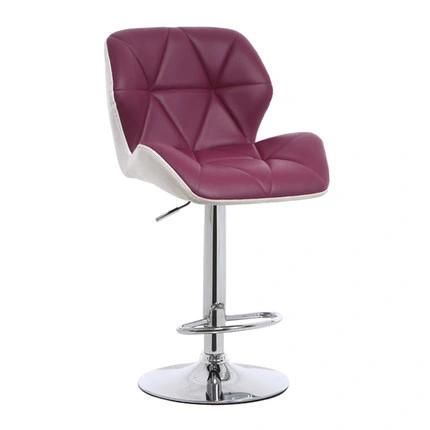 Modern Furniture Counter Bar Chair PU Leather Upholstered Swivel Rotating Bar Chair for Dining