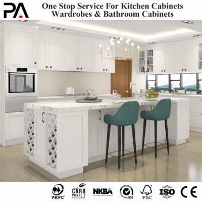 PA Latest Shaker Style Cheap China Wood Luxury Slide out Kitchen Pantry Cabinet