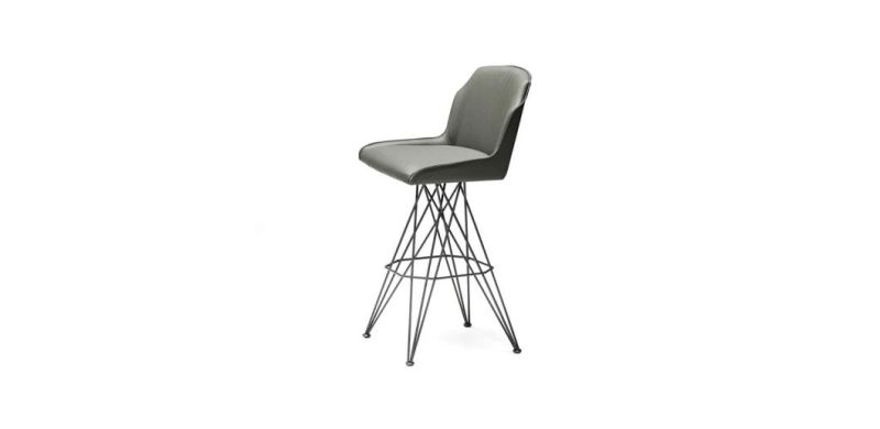 CFC-06 Bar Stool /Microfiber Leather//High Density Sponge//Metal Base/Italian Style I Home and Commercial Furniture Custom