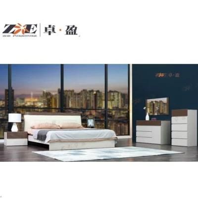 Import Furniture From China PU Leather Bed White Color Bedroom Suite