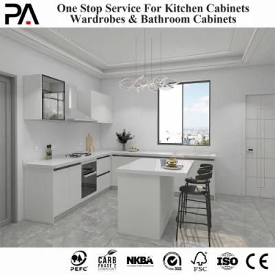 PA Mueble Cocina Fregadero De Cocina Made of Malaysia Space Saving Laminate White Kitchen Cabinet