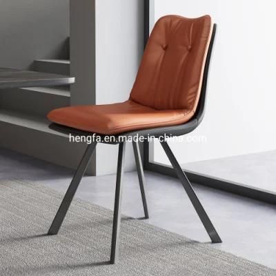 China Wholesale Home Furniture Soft Upholstered Backrest Leather Dining Chairs