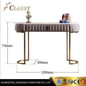 Marble Bedroom Table Console Table Metal Living Room Leather Furniture Table