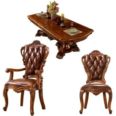 Dining Room Furniture Dinner Table with Leather Sofa Chairs and Sideboard and Wine Cabinet in Optional Furnitures Color