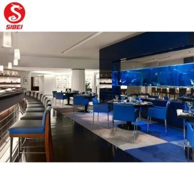 Sibei Hotel Fixed Furniture Plywood Inside Veneer / Fabric / PU Leather Surface Dining Furniture