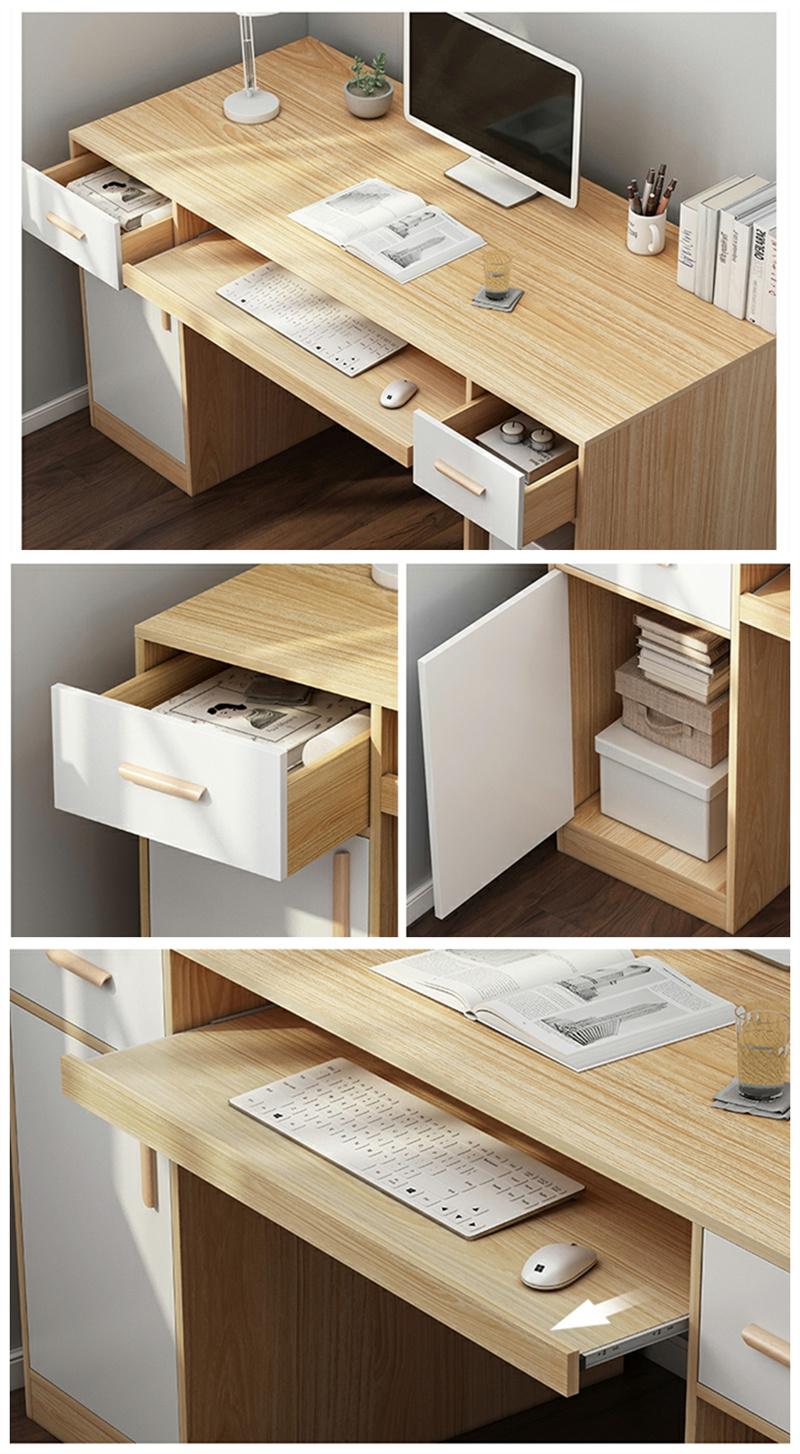 Modern Wooden Office Furniture Laptop Stand Computer Desk Kids Study Table with Drawer Cabinets