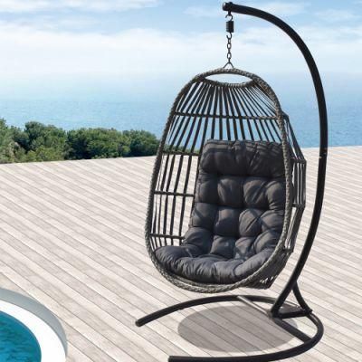 Modern Home Outdoor Patio Design Living Room Bedroom Swing Hanging Chair with Stand Cushion