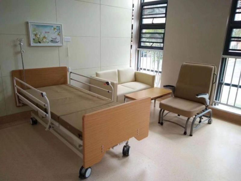 Mn-Ssy001 Durable Hospital Room Furniture Metal Adjustable Medical Accompany Chair