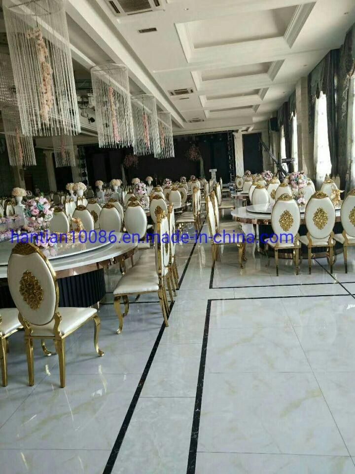 European Classic Design Big Gold Table Chair French King Throne Dining Furniture