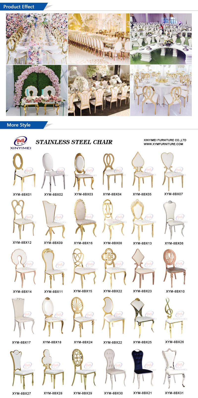 European Style Fashion Design Event Party Stainless Steel Frame Dining Chair