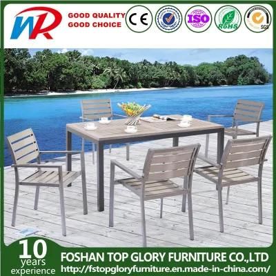 Outdoor Aluminium Frame Polywood Furniture Dining Set (TG-1751)