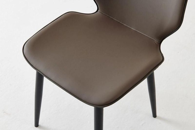 Modern Brown Shell-Shaped Dining Chair