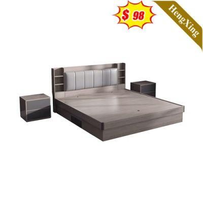 Modern Luxury Wholesale Mattress Home Furniture Murphy Leather Adjustable Metal King Size Bed with Strong Box