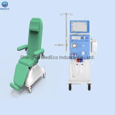 Medical Leather Steel Frame Hemodialysis Chair or Bed with CE